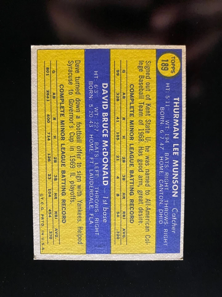 NEW YORK YANKEES 1970 Topps Team Set! (26 Cards) T.Munson RC, Murcer, Ward#659,+ - Image 3 of 4