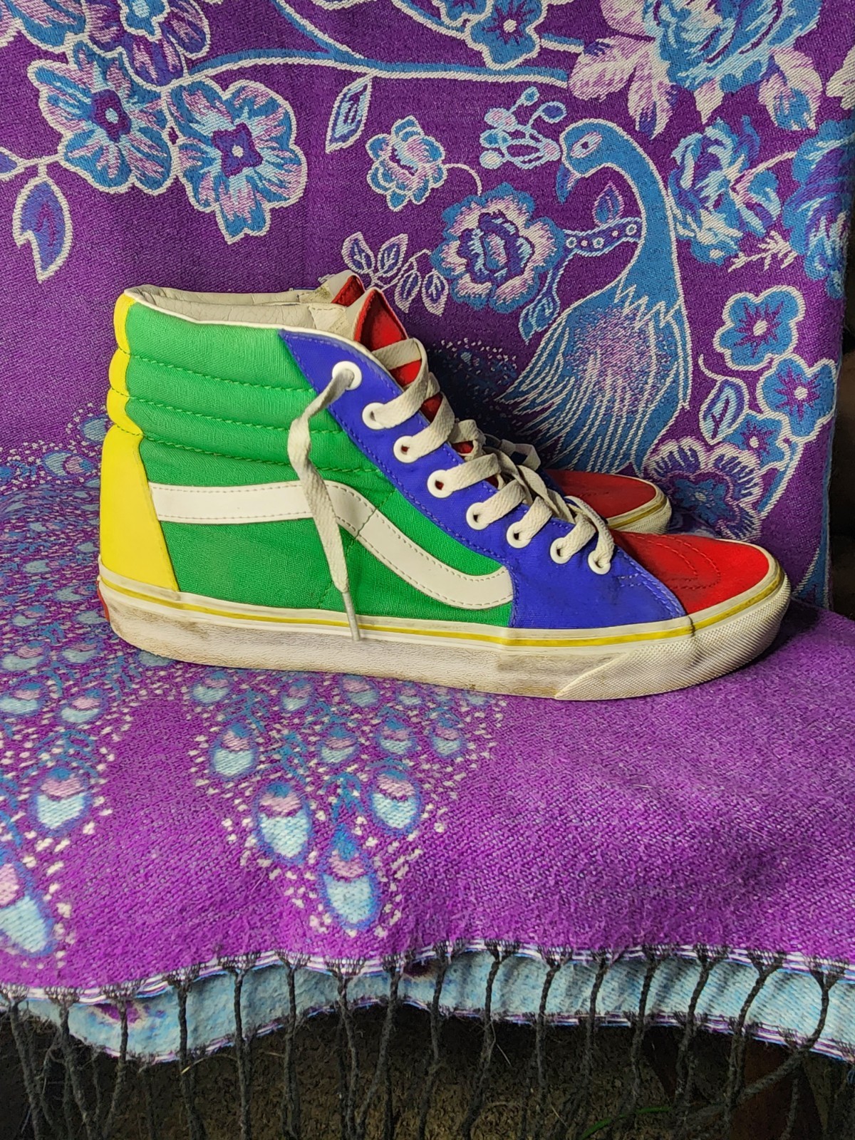 Vans SK8-Hi Colorblock Multi Bright Yacht Club Sneakers Mens Size 10.5  thumbnail 2