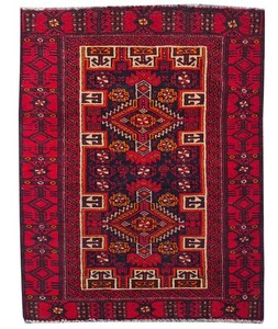 Rare Hand Knotted Vintage Zaidan Balouch Wool Area Rug 5.7 x 2.9 Ft