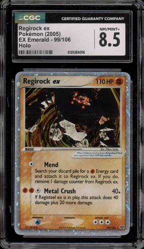 Pokemon Regirock ex EX Emerald Holo Ultra Rare #99 CGC 8.5