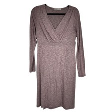 Athleta Purple Heathered Sweater Dress Womens M Mini Gorpcore Casual Long Sleeve