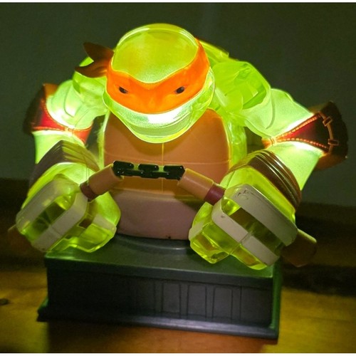 TMNT Michelangelo Night Light 2013 Tech 4 Kids Ninja Turtles Mikey Glow Lamp