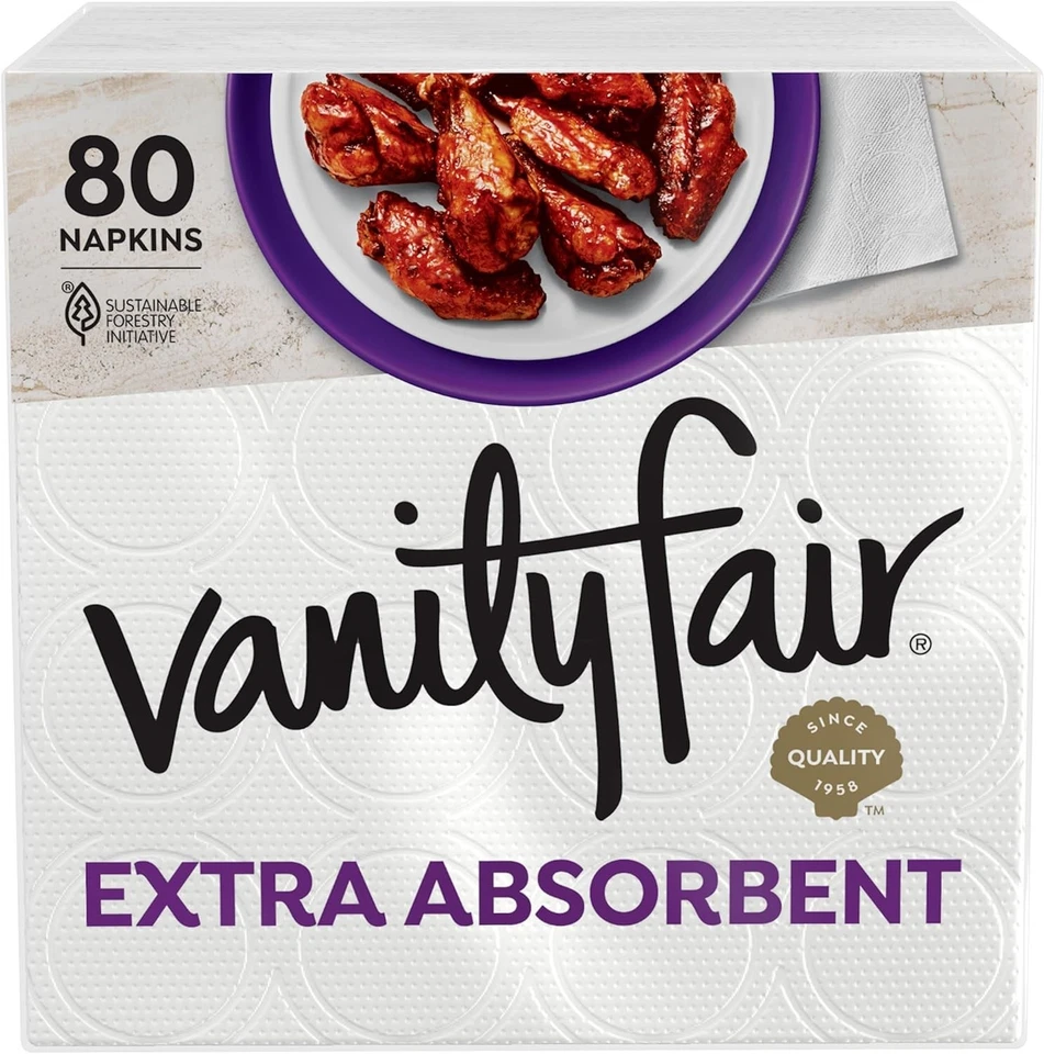 Servilletas blancas extra absorbentes duraderas - 80 unidades para uso diario y reuniones Foto 3 de 4