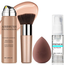 Airbrush Foundation Spray with Primer and Brush, Silky Mist Foundation Spray Mak
