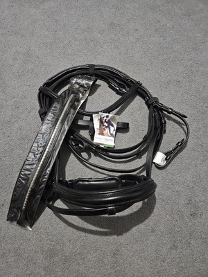 Isabell Werth Black Leather Dressage Bridle With Reins And Brow Band BRAND NEW
