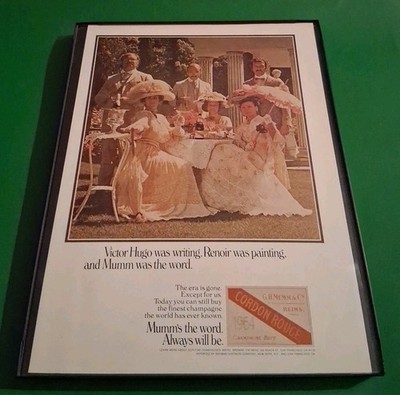 Cordon Rouge Mumm's Champagne Brut Framed Print Ad 1973 8.5x11  