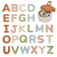JoyCat Silicone Alphabet Magnetic Letters, 26 2.05" x 2.05", Muted Color