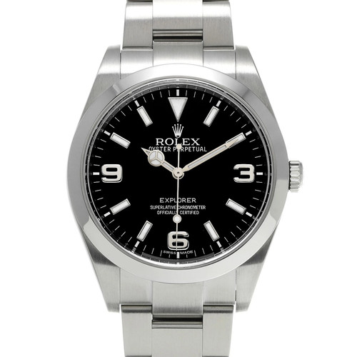 ROLEX Explorer 214270 Black Case Size 39 x 39 mm Men's Used Watch #521119