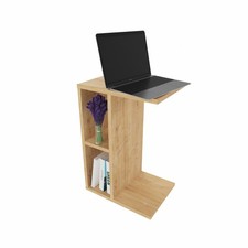 Moderner Beistelltisch mit Stauraum Nachttisch Sofatisch Holz Weiß Eiche B-Ware