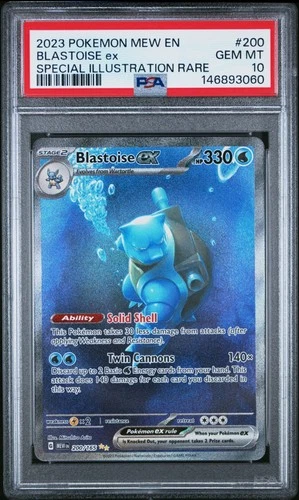 2023 Pokemon TCG Blastoise ex 200/165 SIR Holo SV 151 English PSA 10