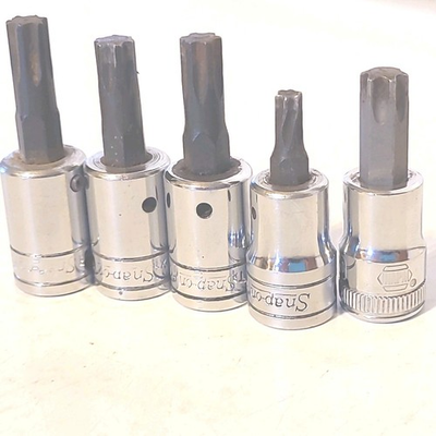 #ad Snap On FTX 500 50 30 Napa T50 3 8quot; Drive Torx Bit 5 Pc Chrome Tool Socket Set. $48.90