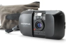     NEAR MINT w/Case Olympus  mju Black AF Point  Shoot 35mm Film Camera JAPAN