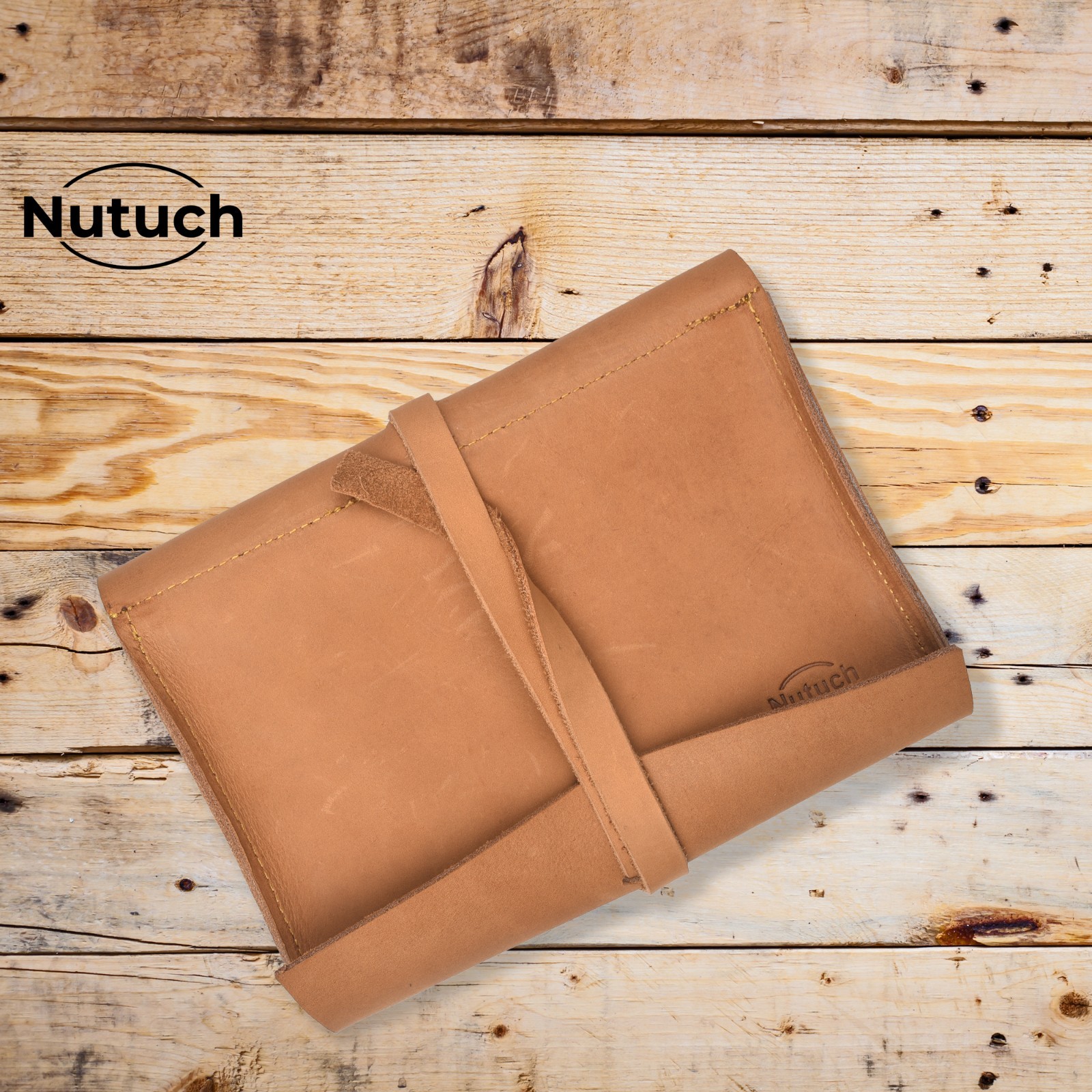 Leather Cable Cord Organizer Roll | Tech Bag | Zipper Travel Accessory Pouch