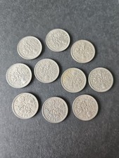 GB Sixpence Coins Queen Elizabeth II x10 6d Coins