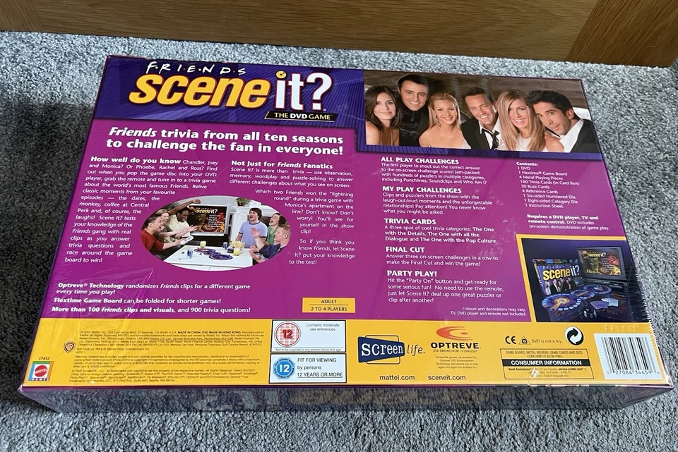 New & Sealed - Mattel Games Friends TV Show - Scene It - The DVD Trivia Game  - Image 2 of 3