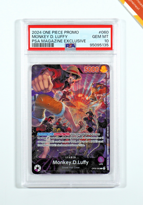 One Piece PSA 10 Monkey D. Luffy #060 PSA Magazine Exclusive Promo