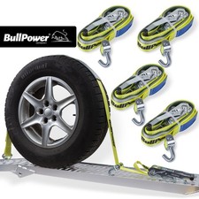4x BullPower Spanngurte Auto Zurrgurte PKW Reifengurte mit Ratsche 50mm 5000 kg
