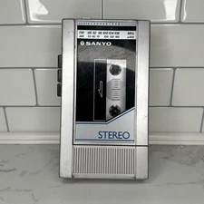 Vintage Sanyo M-G27  Portable Cassette Player For Parts Or Repair Sold As Is