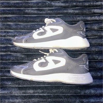 Dior B30 Black White Low Top Lace Up Geometric Sneaker Men display picture 1