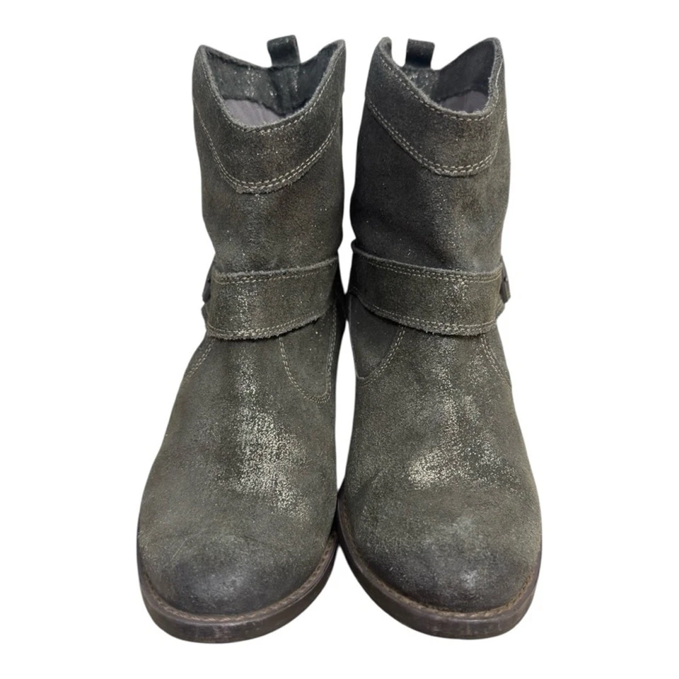 Botines occidentales Naughty Monkey de cuero metálico detalle de hebilla talla 9 Foto 2 de 4