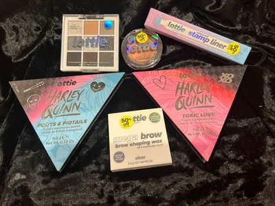Lot 6 Piece Lottie London Lot Blush Eye Shadow Harley Quinn Eye Brow Wax Makeup