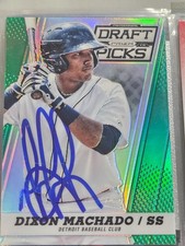 2013 Prizm Draft Green DIXON MACHADO Tigers In-Person Signed Autographed AUTO