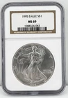 1995 $1 American Eagle NGC MS69 1 oz .999 Fine Silver US Bullion Coin