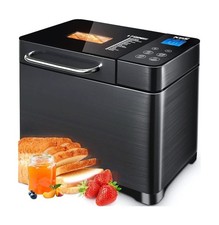 17-in-1 Bread Maker-Dual Heaters, 710W Machin...