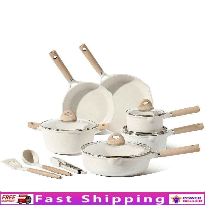 Nonstick Granite Cookware Set 13pcs Induction Pots & Pans Kitchen Utensils New