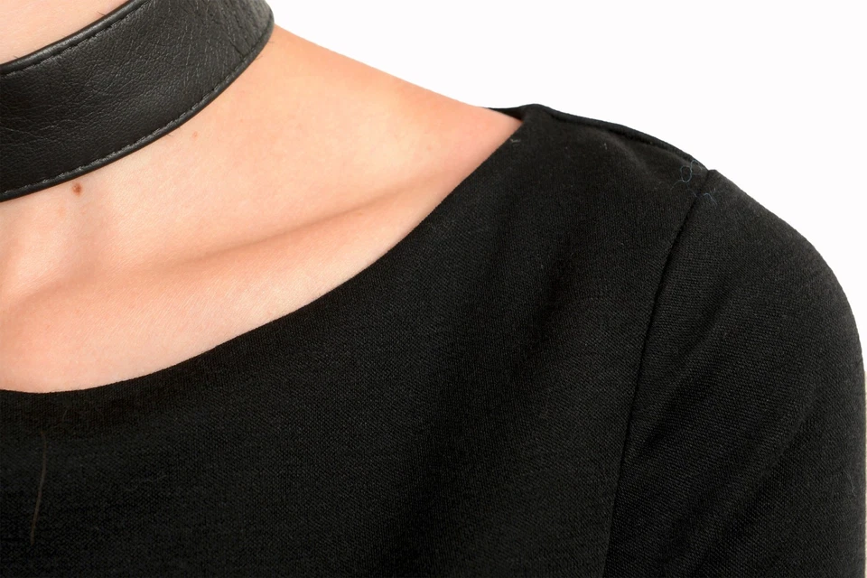 Vestido recto Tom Ford para mujer negro de lana manga larga EE. UU. XL IT 46 Foto 4 de 4