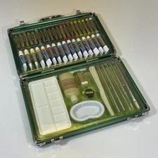 Loew Cornell Art Set Paint and Oil Pastels with Brushes and More! New in Case