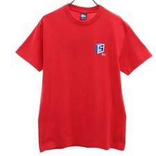 Stussy 90s USA Old Navy Tag Red Short Sleeve TShirt Men's Used