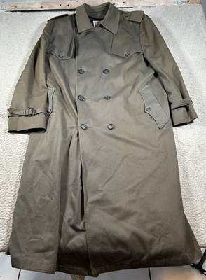 Vintage Christian Dior Monsieur Trench Coat Mens Gray Belted