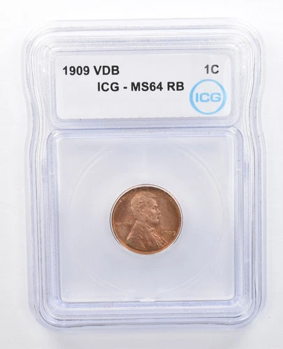 1909 VDB Lincoln Wheat Cent MS64 RB ICG Beautiful Tone *7647