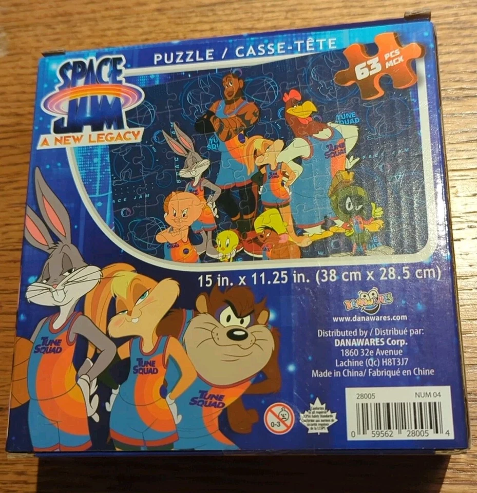 Space Jam: A New Legacy w/ LeBron James, 63 piece puzzle, 15" x 11.25" COMPLETE! - Image 3 of 4
