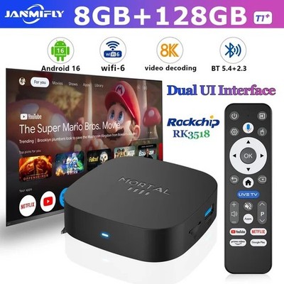 NEU 2026 T1+ 8K HD TV Box Android 16.0 Quad-Core 8GB RAM 128GB ROM Mediaplayer
