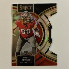 2023 Panini Select - Premier Level Cody Mauch #133 Black & Red Prizm Die-Cut