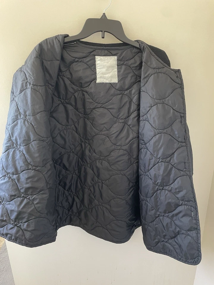 Chaqueta acolchada abotonada vintage años 80 90 talla XL seguridad militar utilitaria Foto 2 de 3