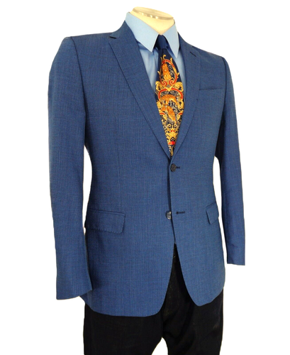 Authentic Gianni Versace Blue Pin Check Nailhead Tweed Sport Coat US 42 R New - Picture 9 of 16