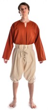 Piraten Hose Urgan aus Baumwolle Beige, Schwarz, Rot | HEMAD Gewandung LARP