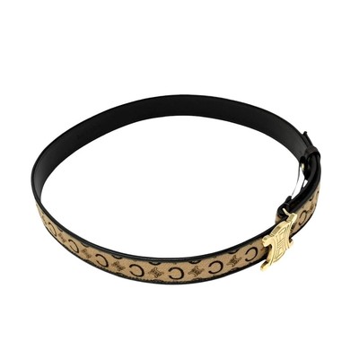 CELINE Vintage Macadam Logo Belt #32/80 Fashion Accessory  display picture 1