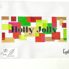 Eye Candy Hand painted needlepoint canvas Love and Joy Happy Bright christmas