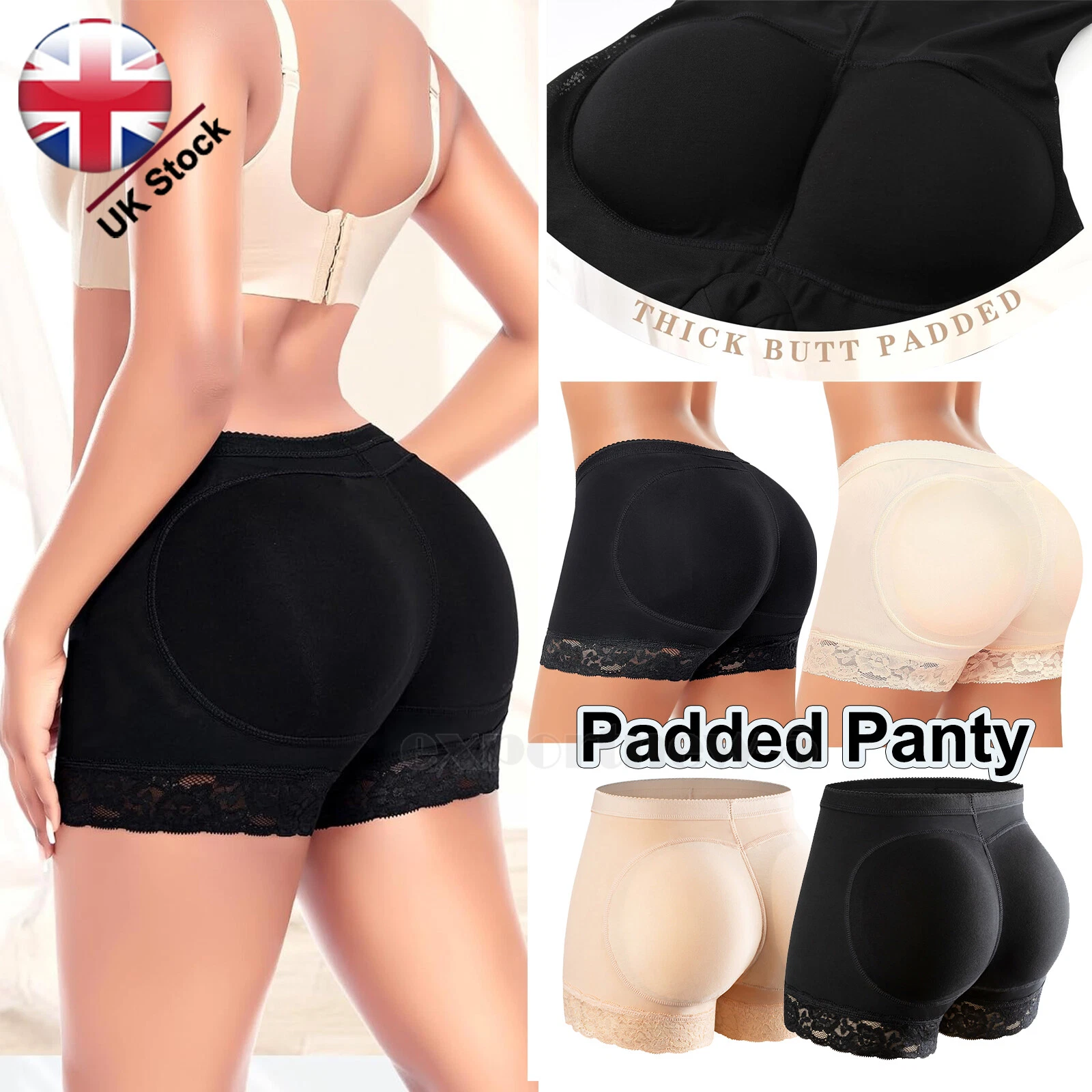 Women FAKE ASS Butt Lift Hip Enhancer Booty Padded Underwear Panties Shaper US E - Foto 6