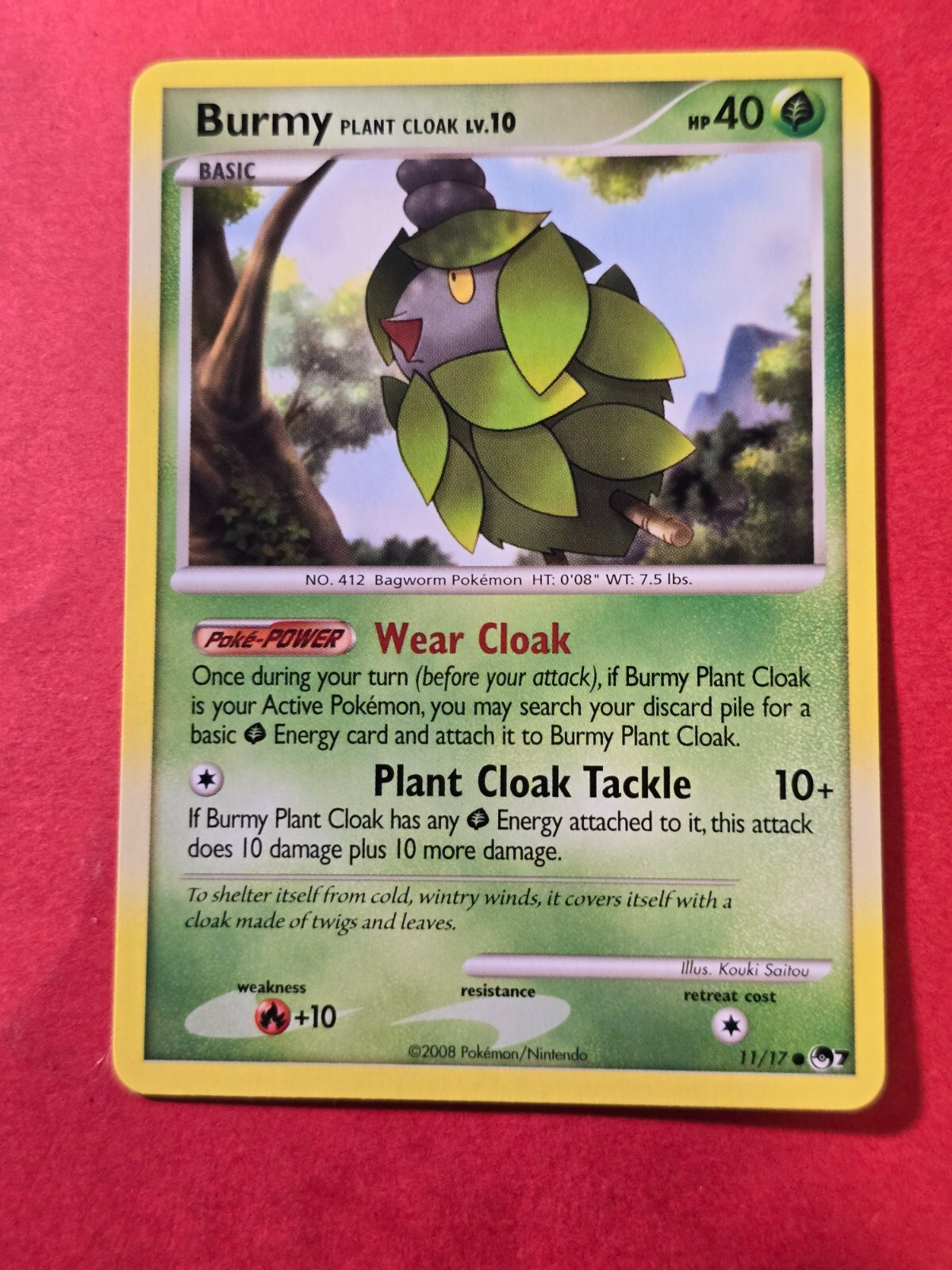 2008 Pokemon Organized Play Series 7 #11 Burmy PC, C, NF/H, cd4