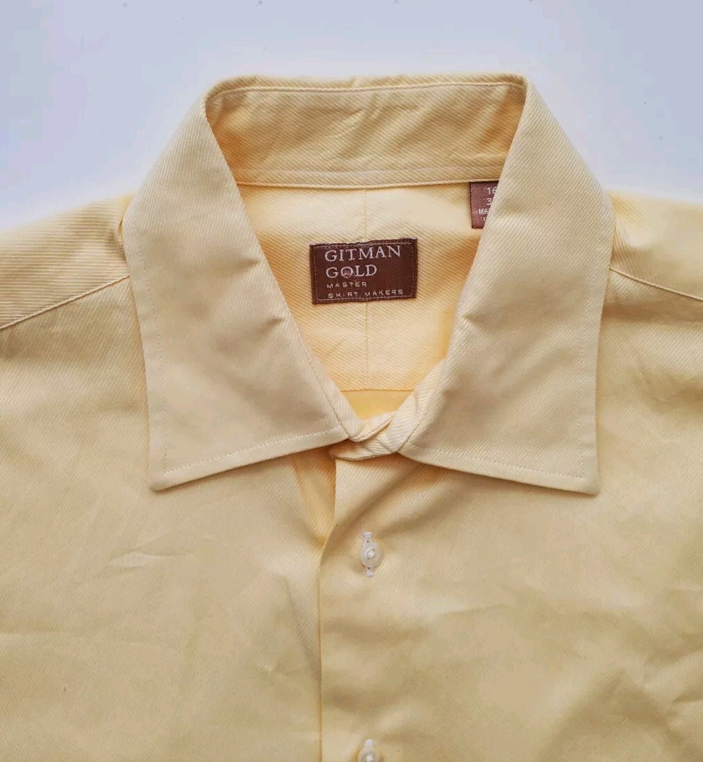 Gitman Gold 100% Cotton Mens Dress Shirt.Sz 16-34cm. Made In USA. | eBay Gitman Gold 100% Cotton Mens Dress Shirt.Sz 16-34cm. Made In USA. | eBay