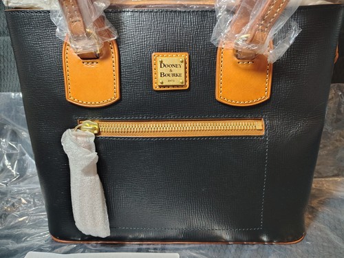 Shoulder Bag w/ Wallet Dooney & Bourke Saffiano Leather Satchel Vintage New - Picture 20 of 20