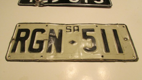 1 Vintage 1960's-1970's South Australia License Plate car truck RARE! RGN 511