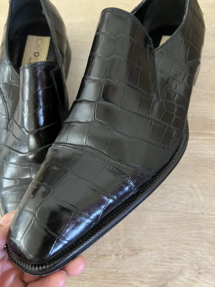 Caporicci Handmade Crocodile Alligator Shoes 10