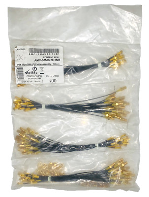 AMC Right Angle Male to SMA Female N20 1NB Ipex Cable Assembly 200mm Black 100Ct