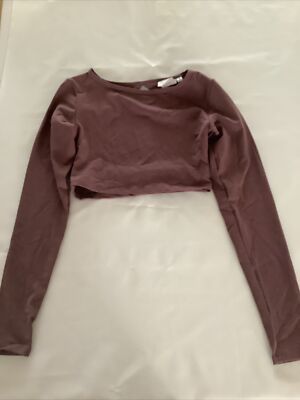 Lazuli Label Muted Mauve Open Back Long Sleeve Top Size S